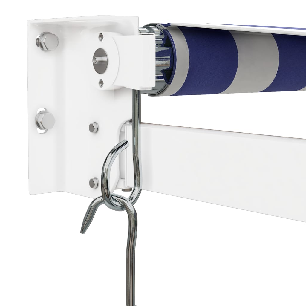 Luifel uittrekbaar 3x2,5 m stof en aluminium blauw en wit is nu te koop bij PeponiXL, paradijselijk wonen!