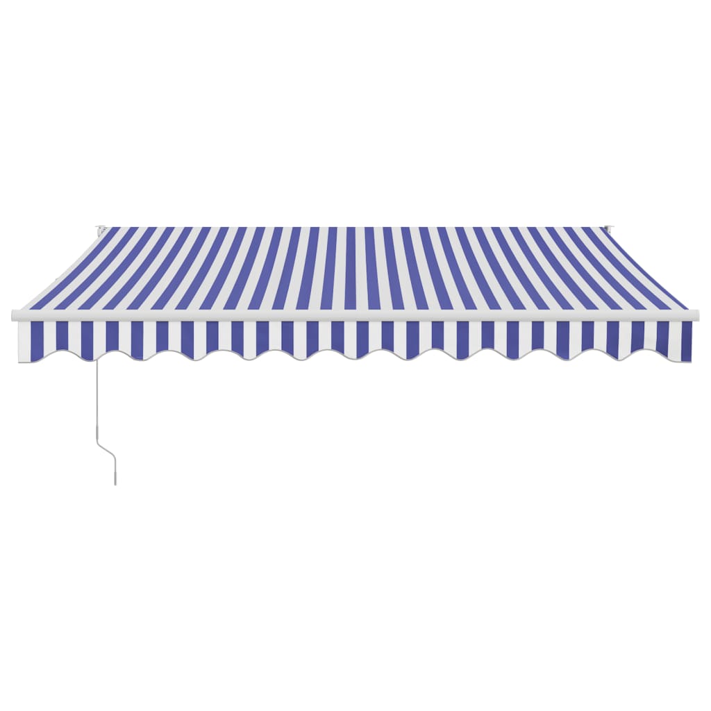 Luifel uittrekbaar 3,5x2,5 m stof en aluminium blauw en wit is nu te koop bij PeponiXL, paradijselijk wonen!
