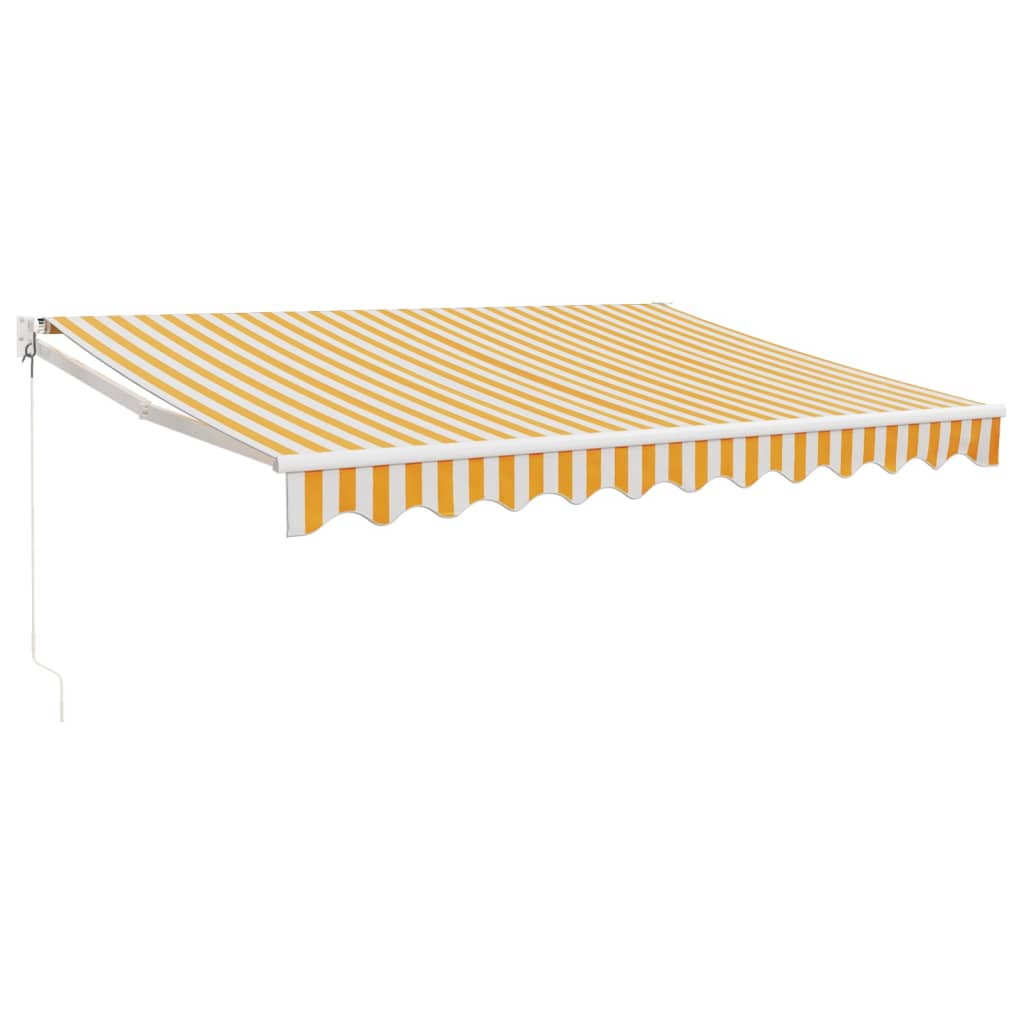 Luifel uittrekbaar 3x2,5 m stof en aluminium geel en wit is nu te koop bij PeponiXL, paradijselijk wonen!