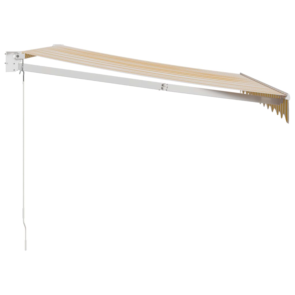 Luifel uittrekbaar 3,5x2,5 m stof en aluminium geel en wit is nu te koop bij PeponiXL, paradijselijk wonen!