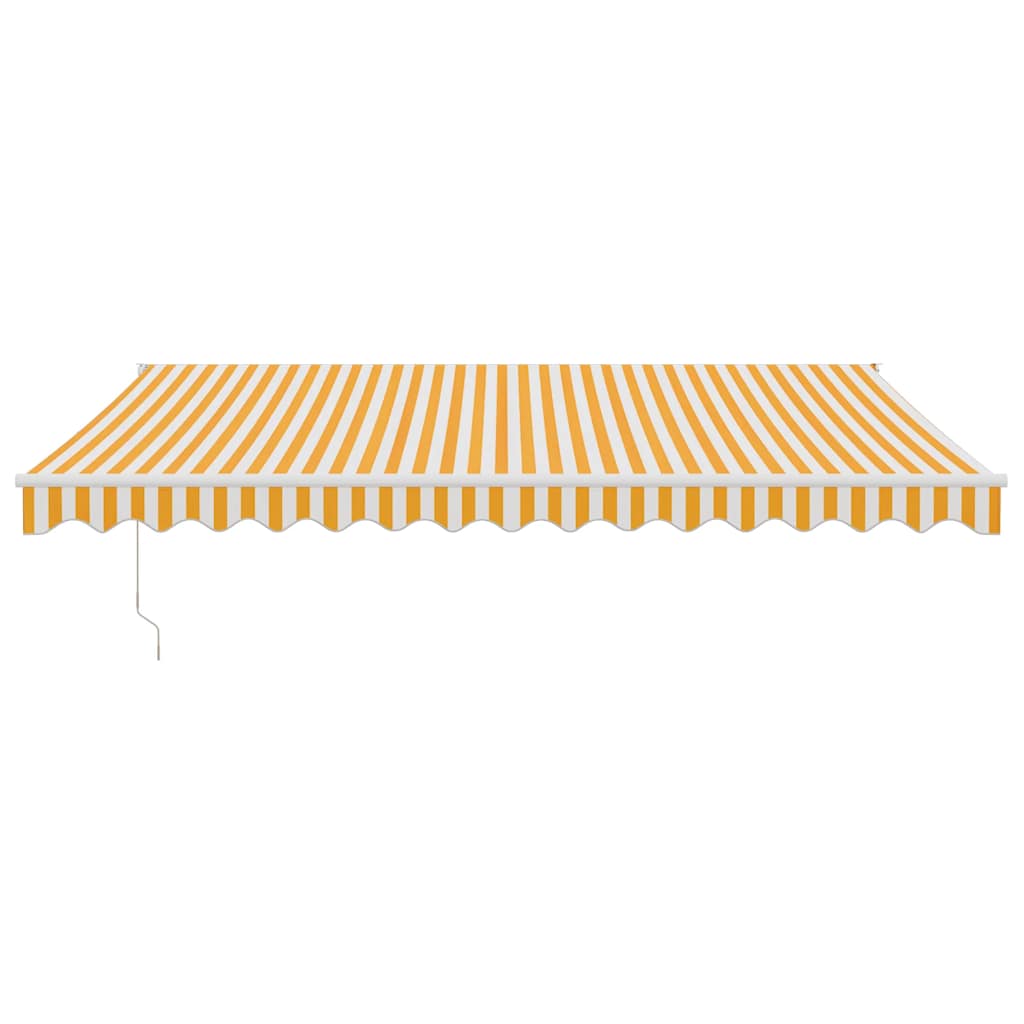Luifel uittrekbaar 4x3 m stof en aluminium geel en wit is nu te koop bij PeponiXL, paradijselijk wonen!