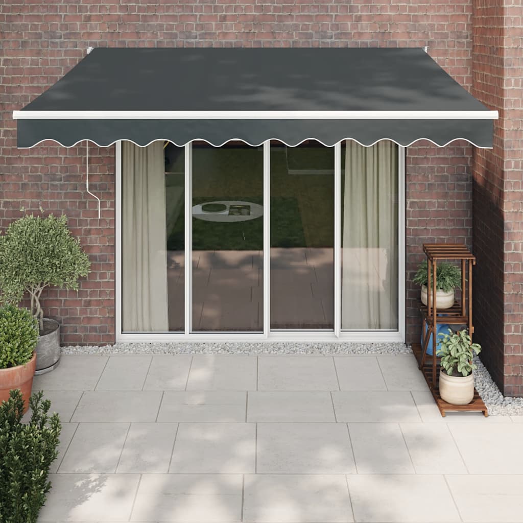 Luifel uittrekbaar 3x2,5 m stof en aluminium antracietkleurig is nu te koop bij PeponiXL, paradijselijk wonen!