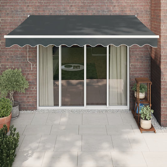 Luifel uittrekbaar 3x2,5 m stof en aluminium antracietkleurig is nu te koop bij PeponiXL, paradijselijk wonen!