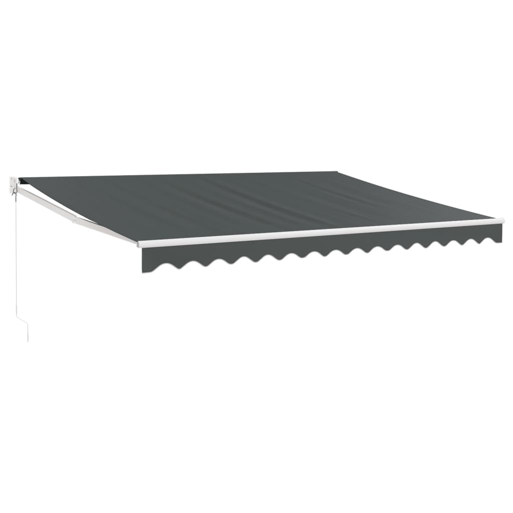 Luifel uittrekbaar 4x3 m stof en aluminium antracietkleurig is nu te koop bij PeponiXL, paradijselijk wonen!