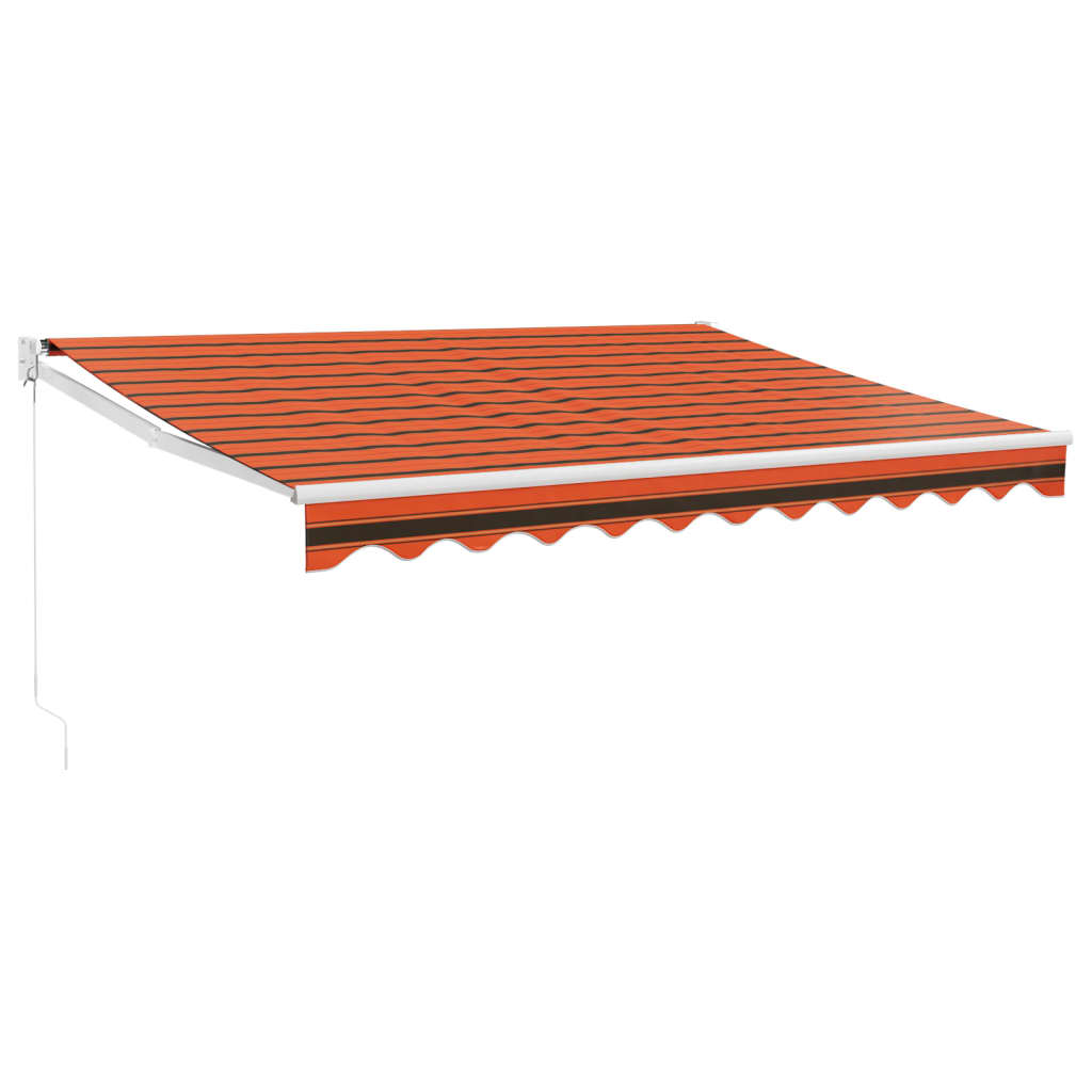 Luifel uittrekbaar 3,5x2,5 m stof en aluminium oranje en bruin is nu te koop bij PeponiXL, paradijselijk wonen!