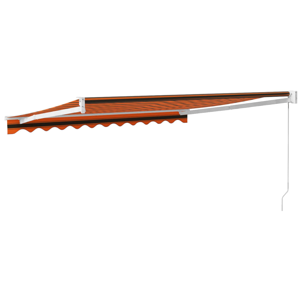 Luifel uittrekbaar 3,5x2,5 m stof en aluminium oranje en bruin is nu te koop bij PeponiXL, paradijselijk wonen!