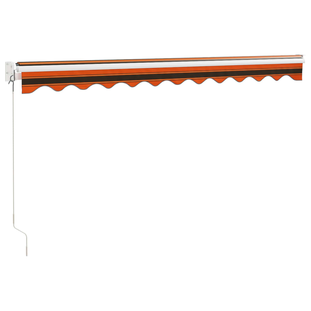 Luifel uittrekbaar 3,5x2,5 m stof en aluminium oranje en bruin is nu te koop bij PeponiXL, paradijselijk wonen!