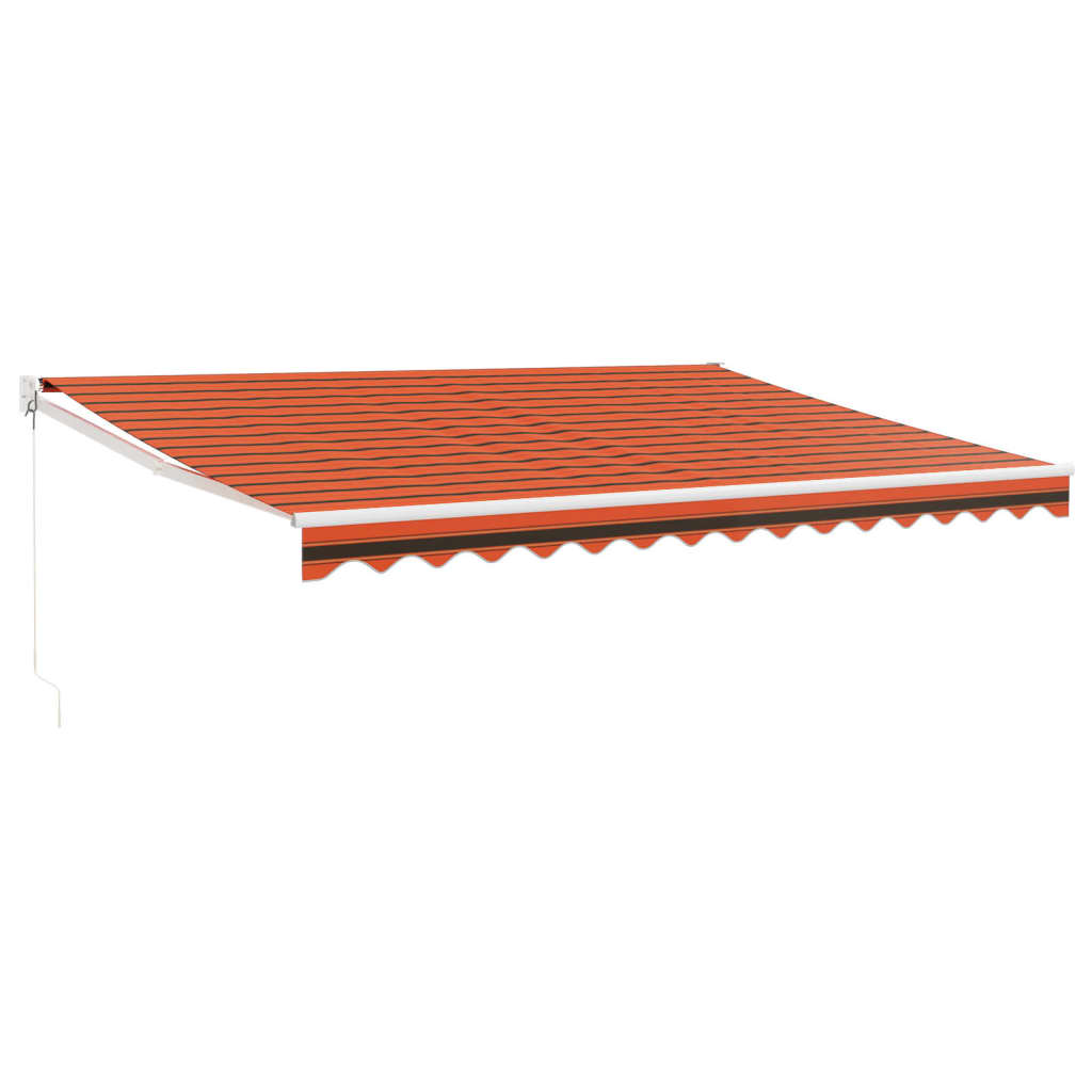 Luifel uittrekbaar 4x3 m stof en aluminium oranje en bruin is nu te koop bij PeponiXL, paradijselijk wonen!