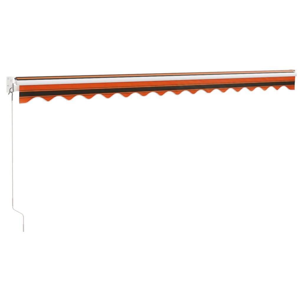 Luifel uittrekbaar 4x3 m stof en aluminium oranje en bruin is nu te koop bij PeponiXL, paradijselijk wonen!