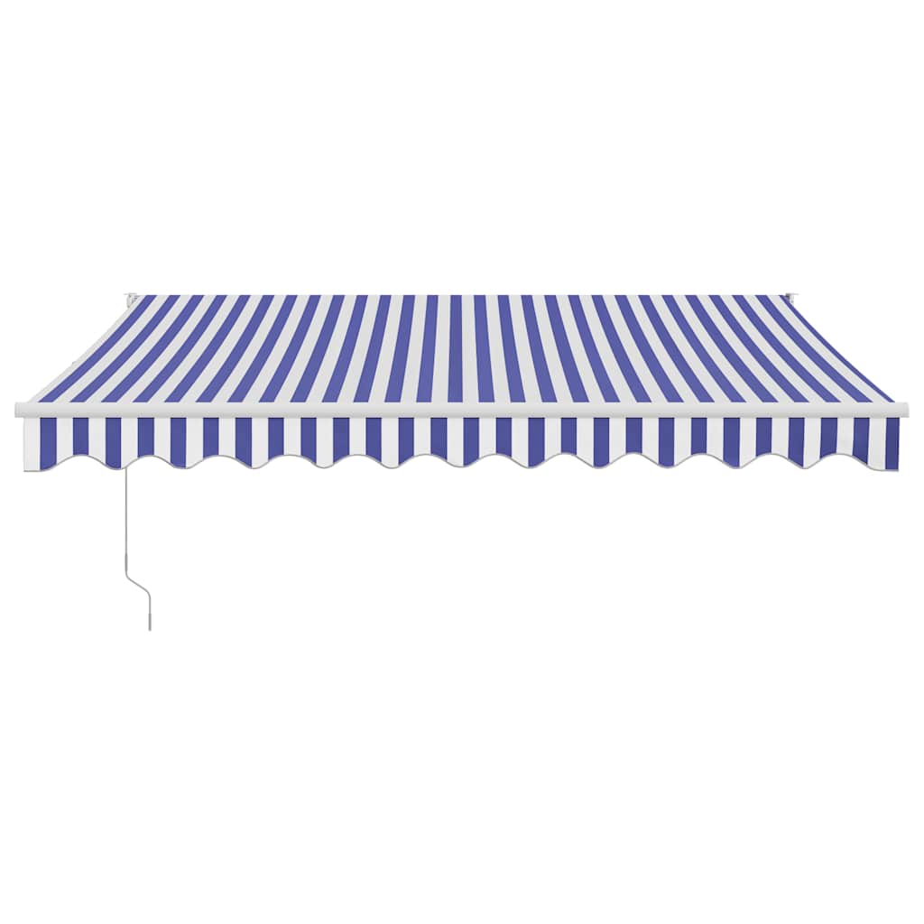 Luifel automatisch uitschuifbaar 3x2,5 m blauw en wit is nu te koop bij PeponiXL, paradijselijk wonen!
