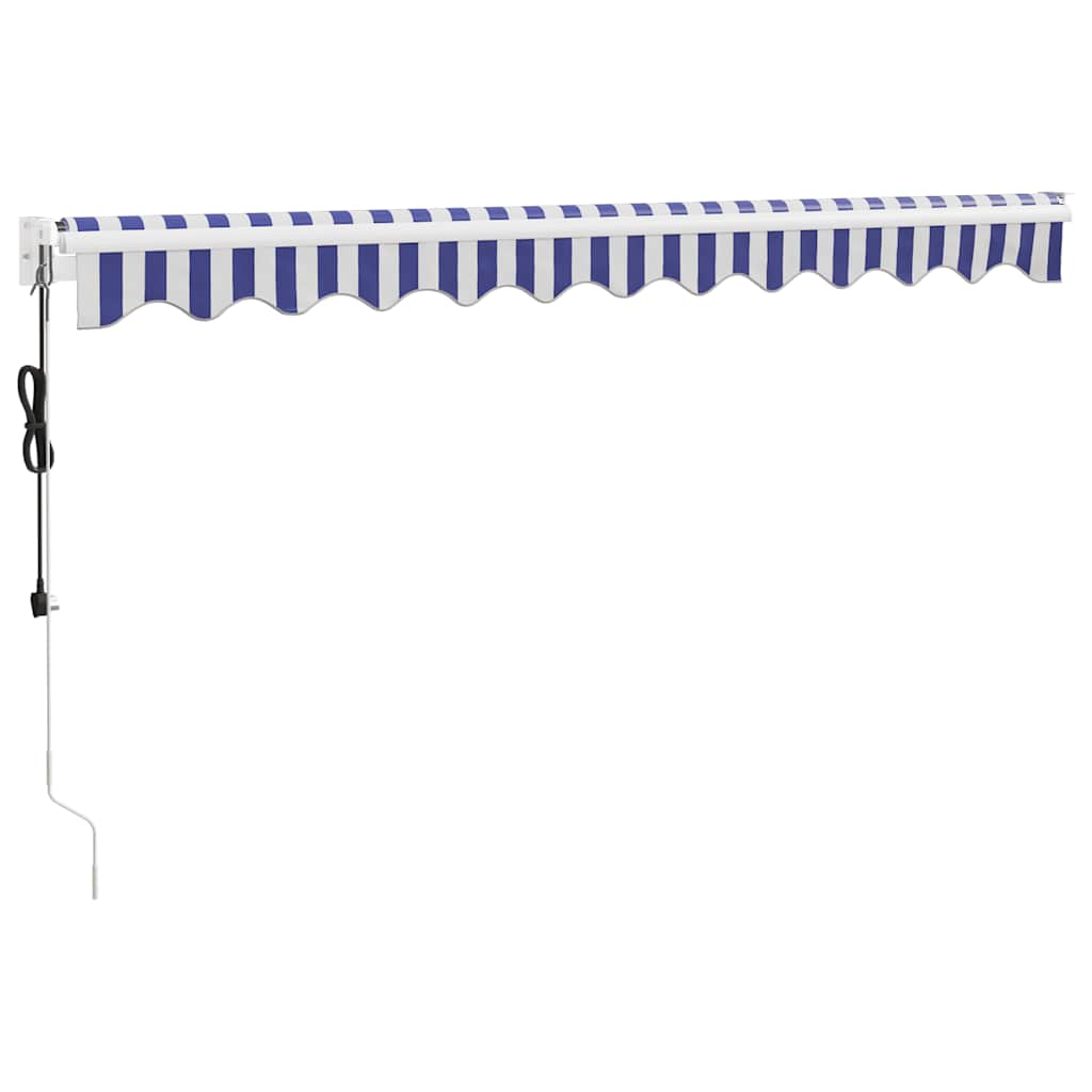 Luifel automatisch uitschuifbaar 3x2,5 m blauw en wit is nu te koop bij PeponiXL, paradijselijk wonen!