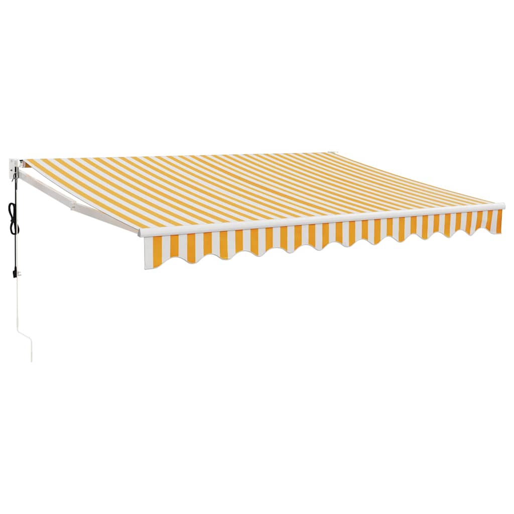 Luifel automatisch uitschuifbaar 3x2,5 m geel en wit is nu te koop bij PeponiXL, paradijselijk wonen!