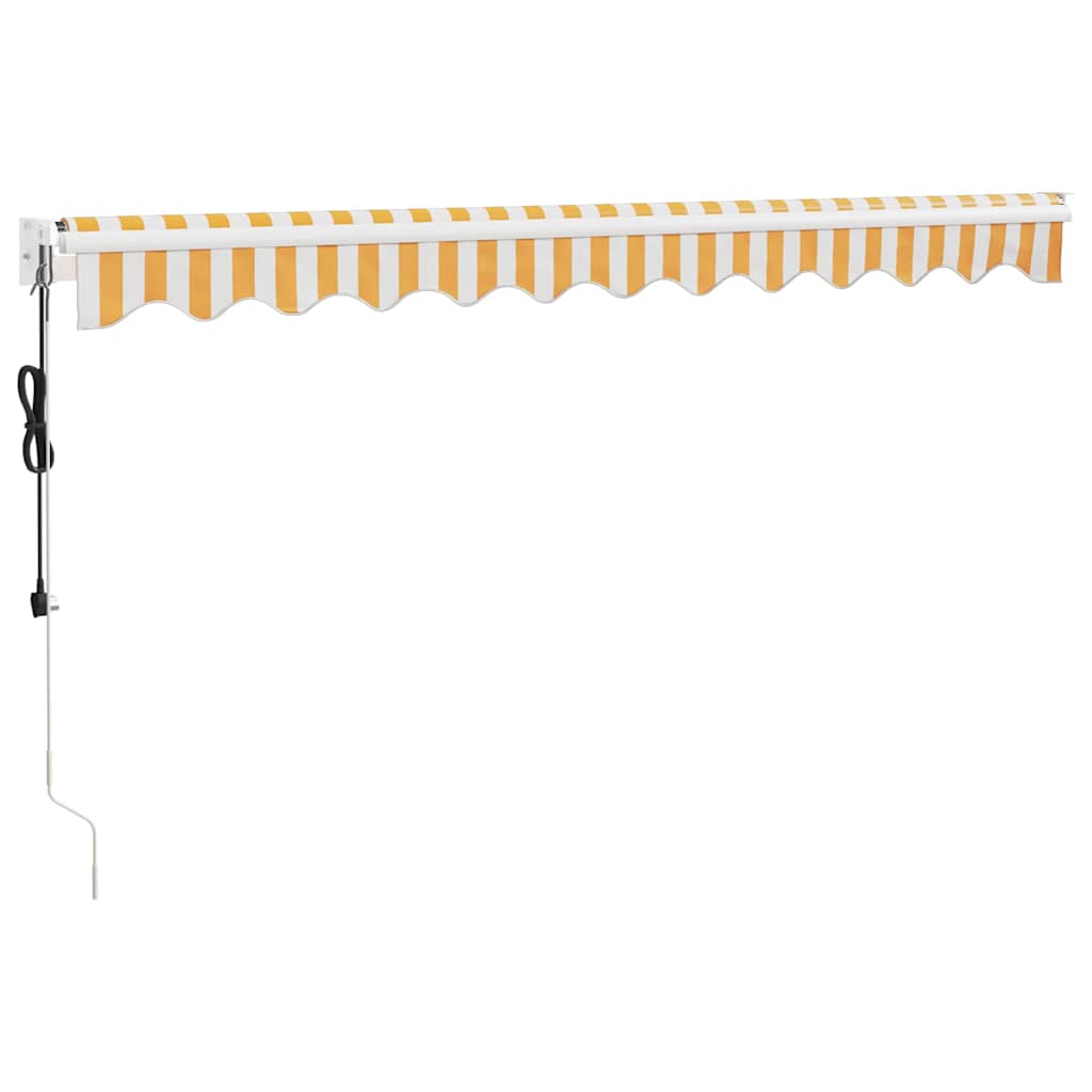 Luifel automatisch uitschuifbaar 3x2,5 m geel en wit is nu te koop bij PeponiXL, paradijselijk wonen!