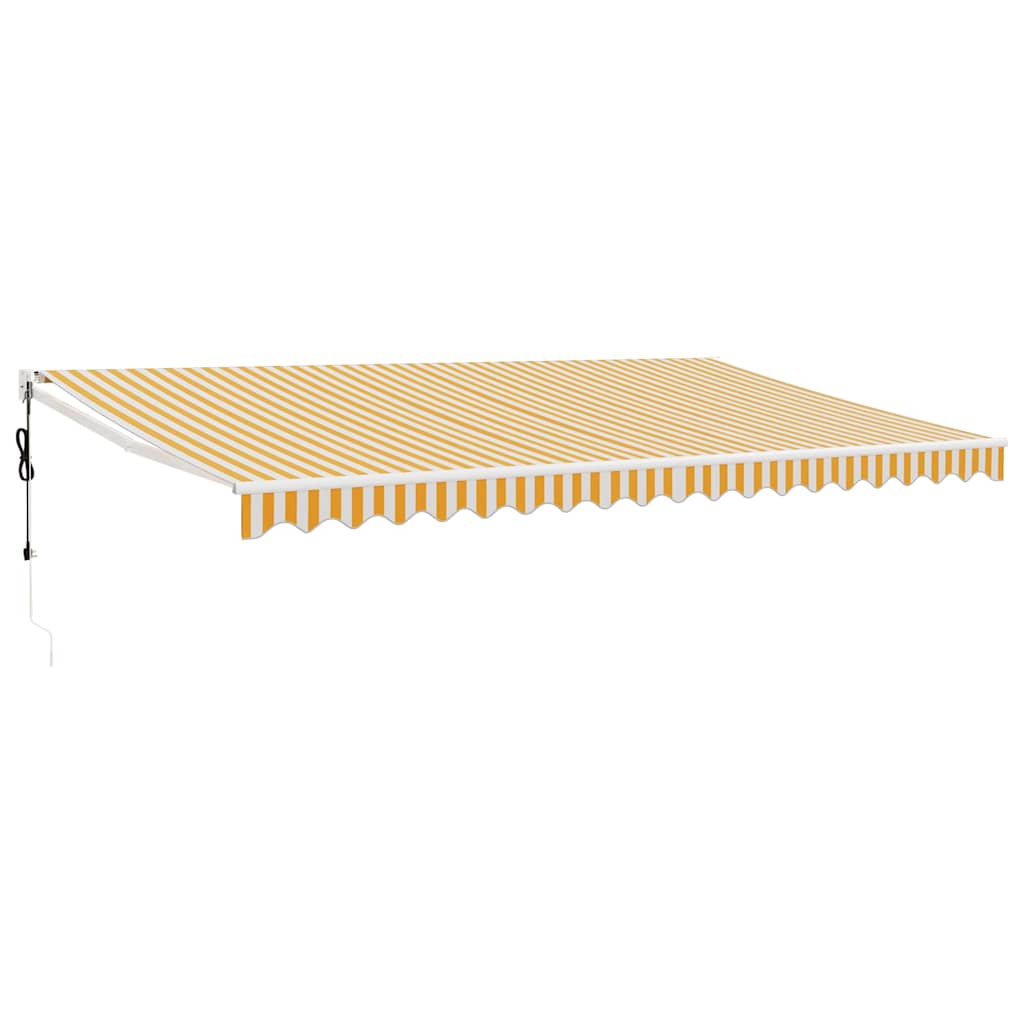 Luifel automatisch uitschuifbaar 5x3 m geel en wit is nu te koop bij PeponiXL, paradijselijk wonen!