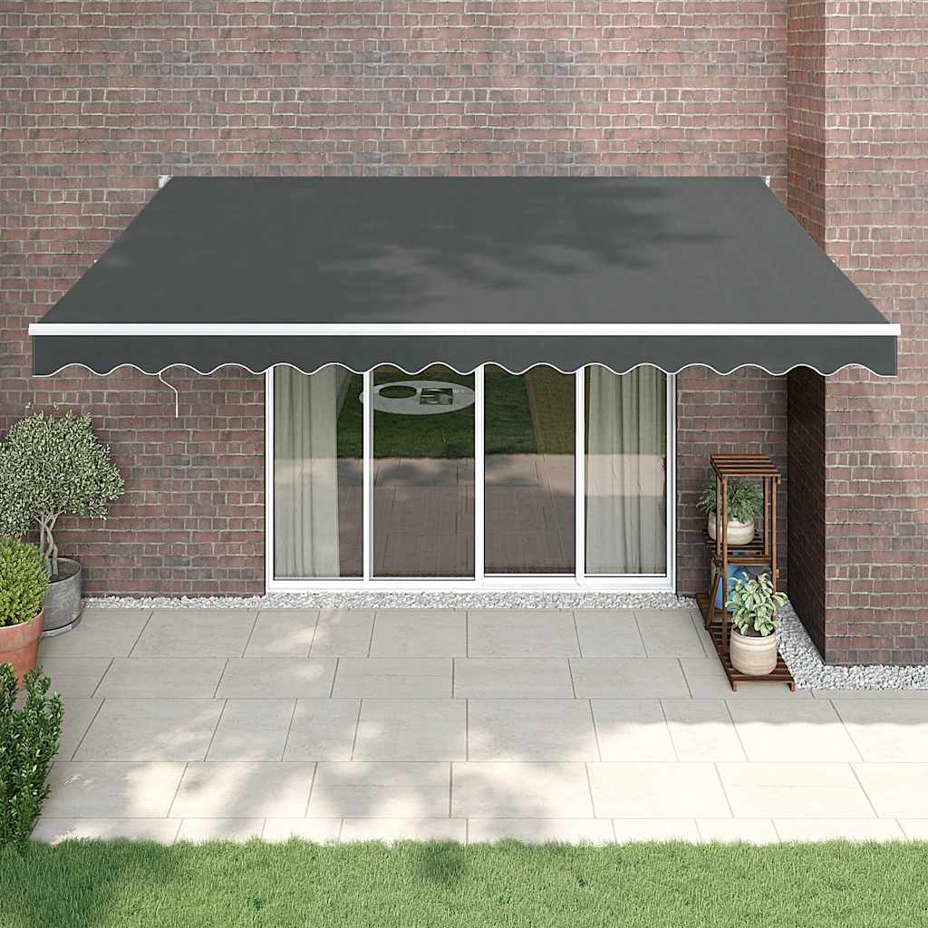 Luifel automatisch uitschuifbaar 4x3 m antracietkleurig is nu te koop bij PeponiXL, paradijselijk wonen!