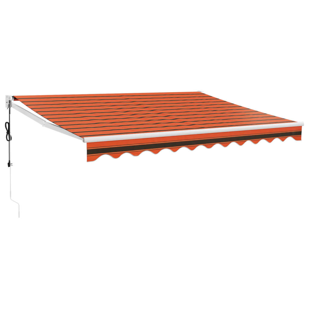 Luifel automatisch uitschuifbaar 3x2,5 m oranje en bruin is nu te koop bij PeponiXL, paradijselijk wonen!