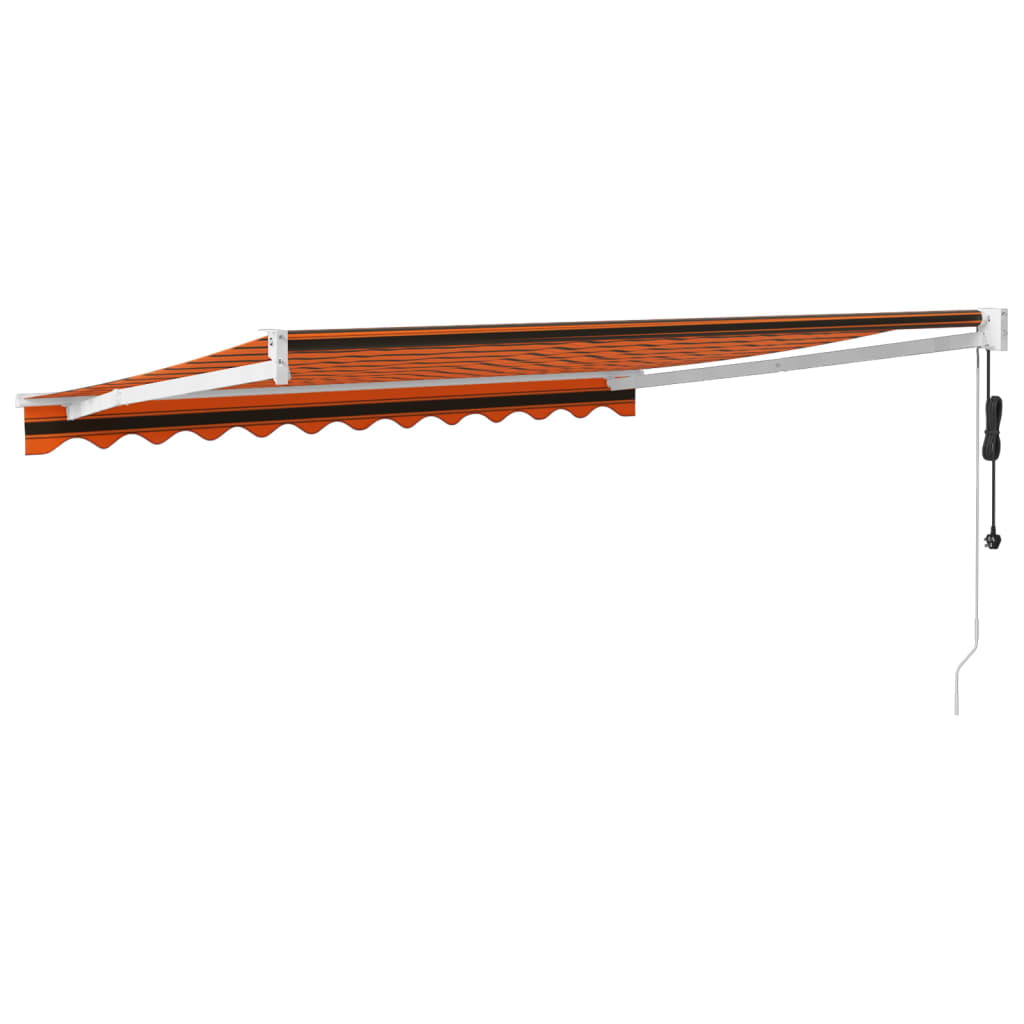 Luifel automatisch uitschuifbaar 3x2,5 m oranje en bruin is nu te koop bij PeponiXL, paradijselijk wonen!
