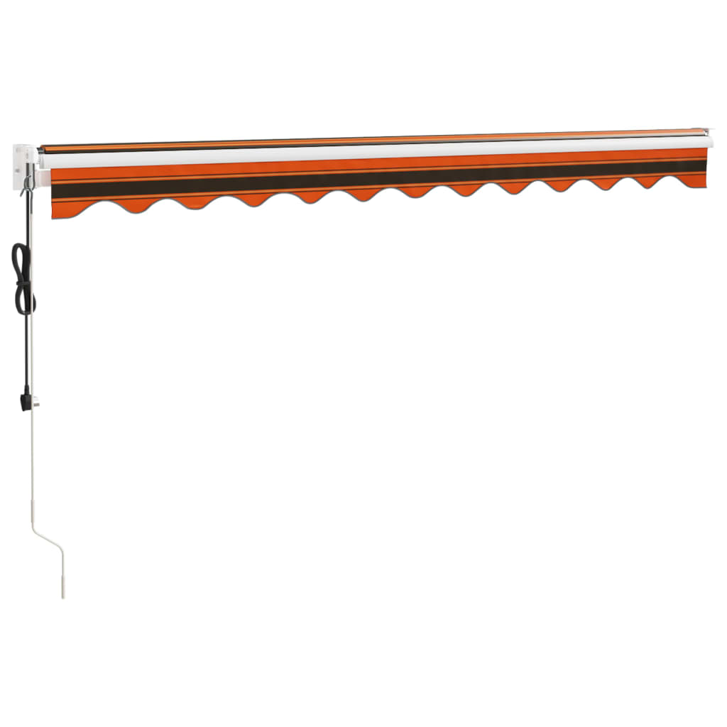 Luifel automatisch uitschuifbaar 3x2,5 m oranje en bruin is nu te koop bij PeponiXL, paradijselijk wonen!