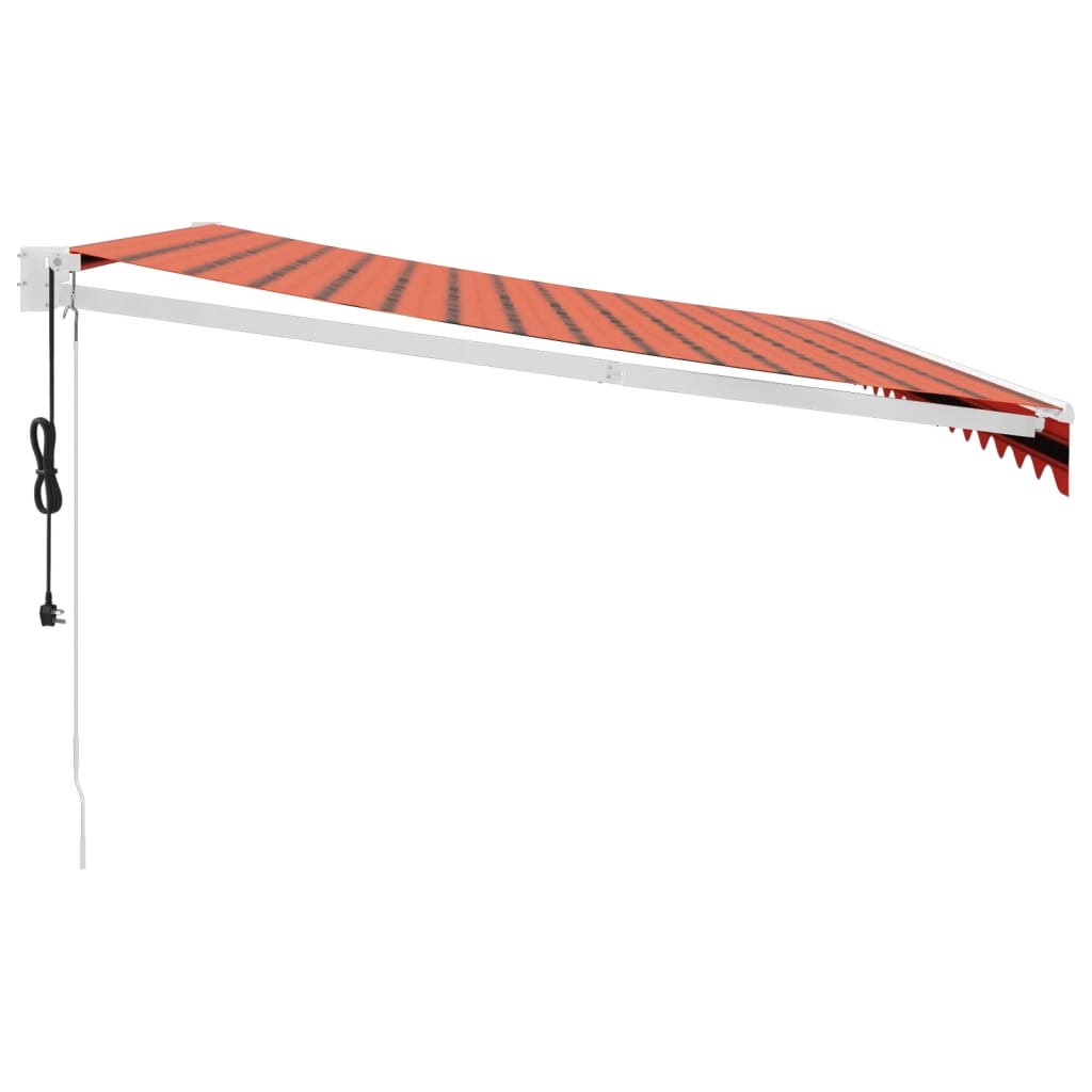 Luifel automatisch uitschuifbaar 4x3 m oranje en bruin is nu te koop bij PeponiXL, paradijselijk wonen!