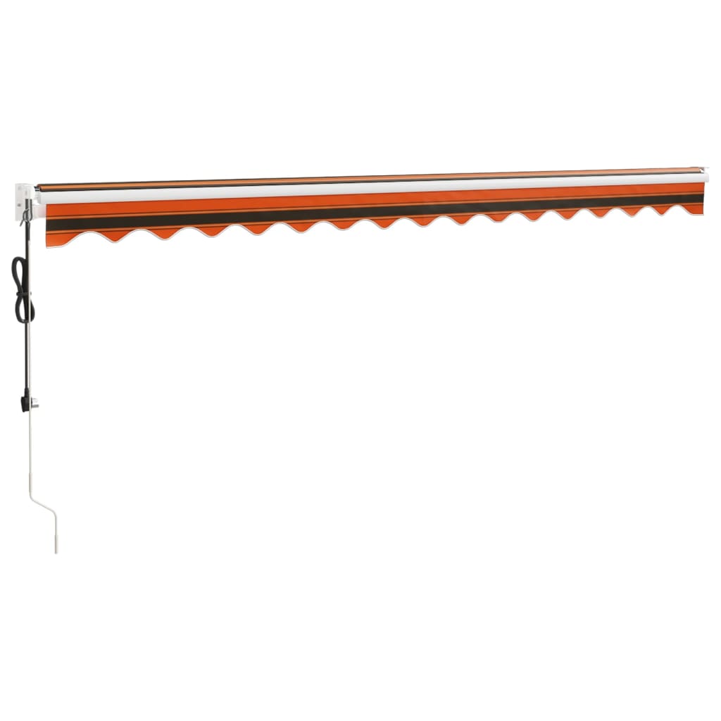 Luifel automatisch uitschuifbaar 4x3 m oranje en bruin is nu te koop bij PeponiXL, paradijselijk wonen!