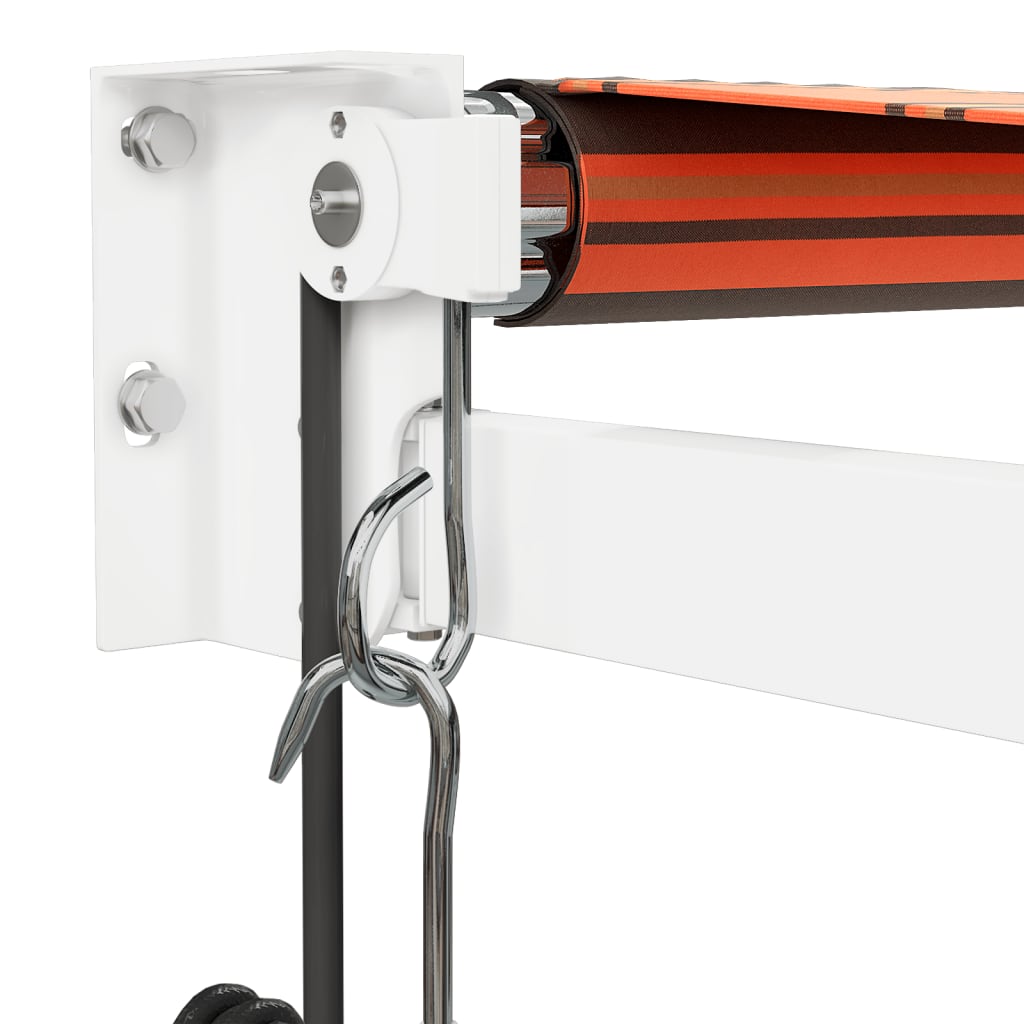 Luifel automatisch uitschuifbaar 4x3 m oranje en bruin is nu te koop bij PeponiXL, paradijselijk wonen!