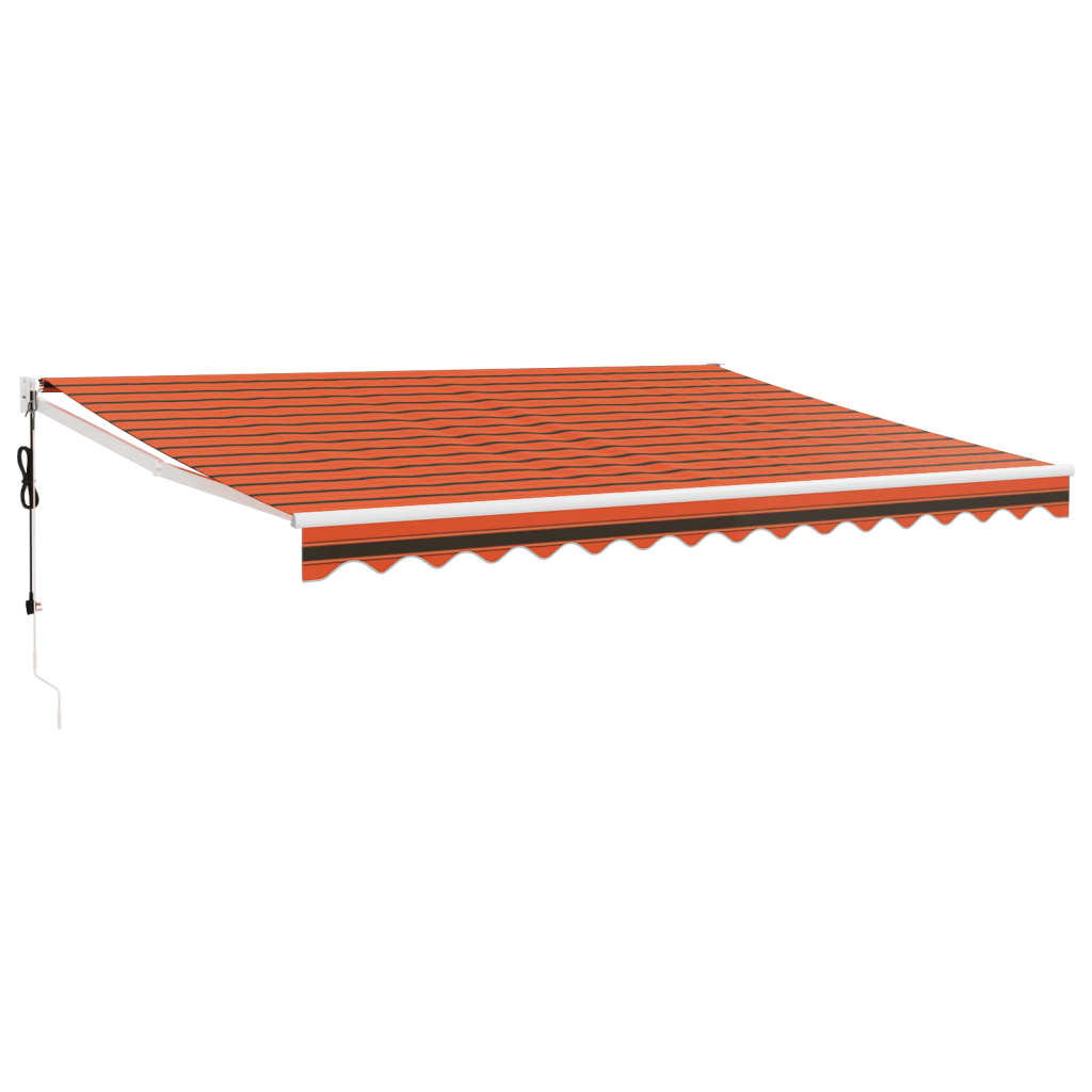 Luifel automatisch uitschuifbaar 4,5x3 m oranje en bruin is nu te koop bij PeponiXL, paradijselijk wonen!