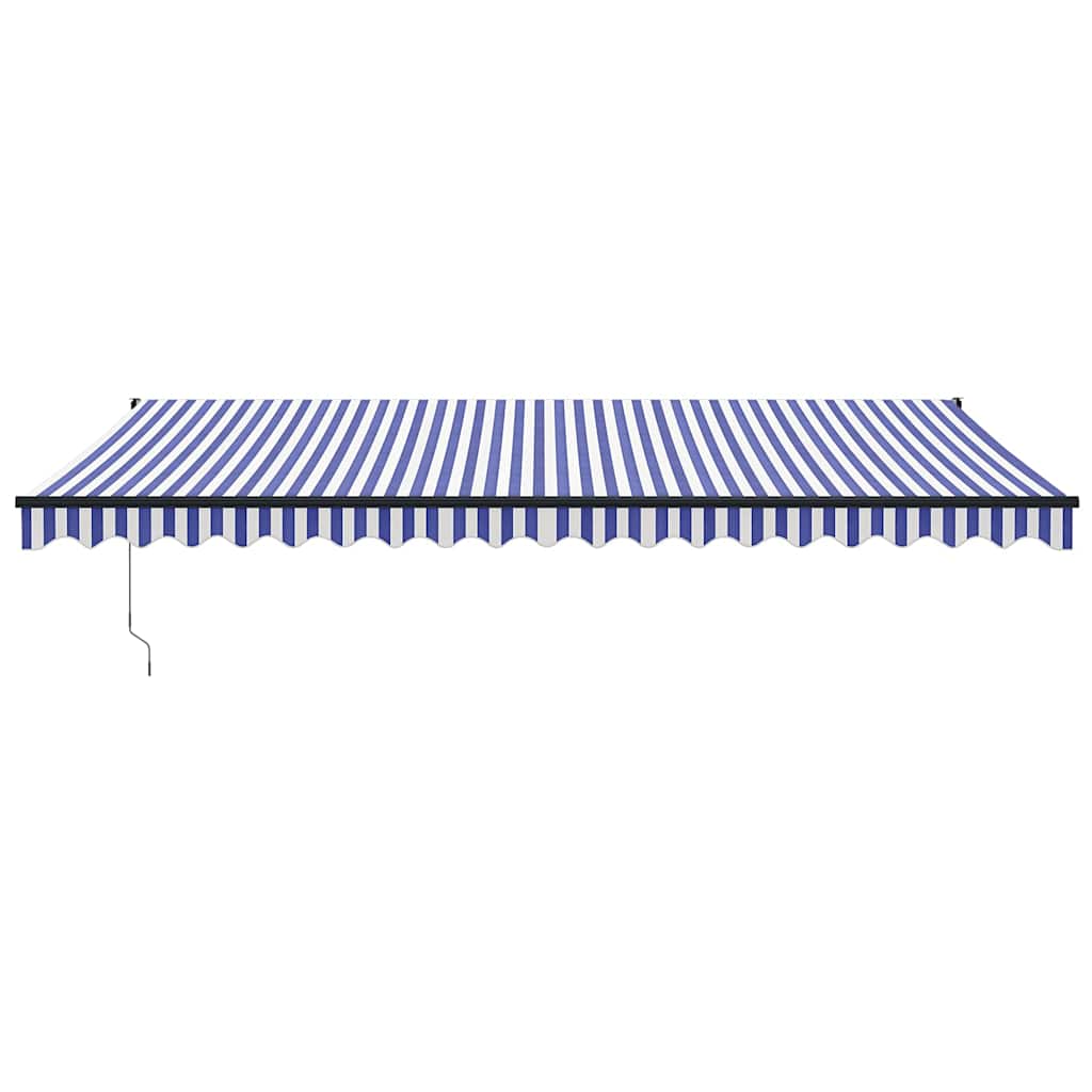 Luifel automatisch uitschuifbaar 5x3 m blauw en wit is nu te koop bij PeponiXL, paradijselijk wonen!