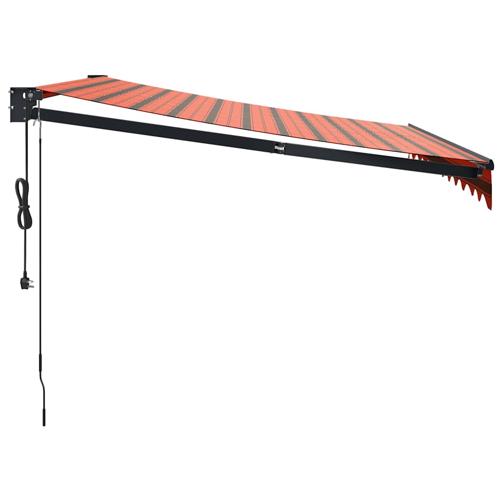 Luifel automatisch uitschuifbaar 3,5x2,5 m oranje en bruin is nu te koop bij PeponiXL, paradijselijk wonen!