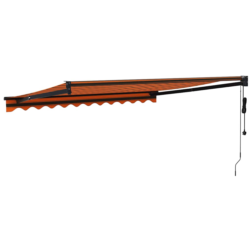 Luifel automatisch uitschuifbaar 3,5x2,5 m oranje en bruin is nu te koop bij PeponiXL, paradijselijk wonen!
