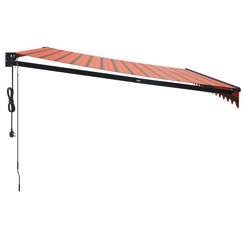 Luifel automatisch uitschuifbaar 4x3 m oranje en bruin is nu te koop bij PeponiXL, paradijselijk wonen!