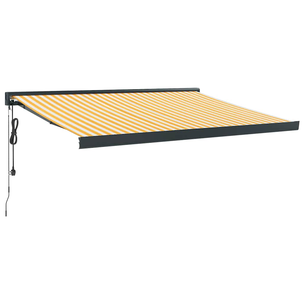Luifel uittrekbaar 3x2,5 m stof en aluminium geel en wit is nu te koop bij PeponiXL, paradijselijk wonen!