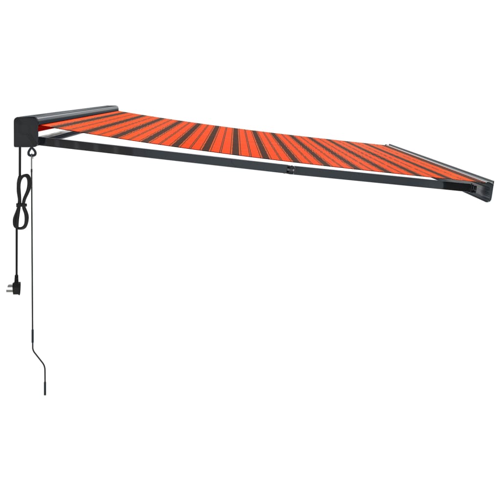 Luifel uittrekbaar 4x3 m stof en aluminium oranje en bruin is nu te koop bij PeponiXL, paradijselijk wonen!