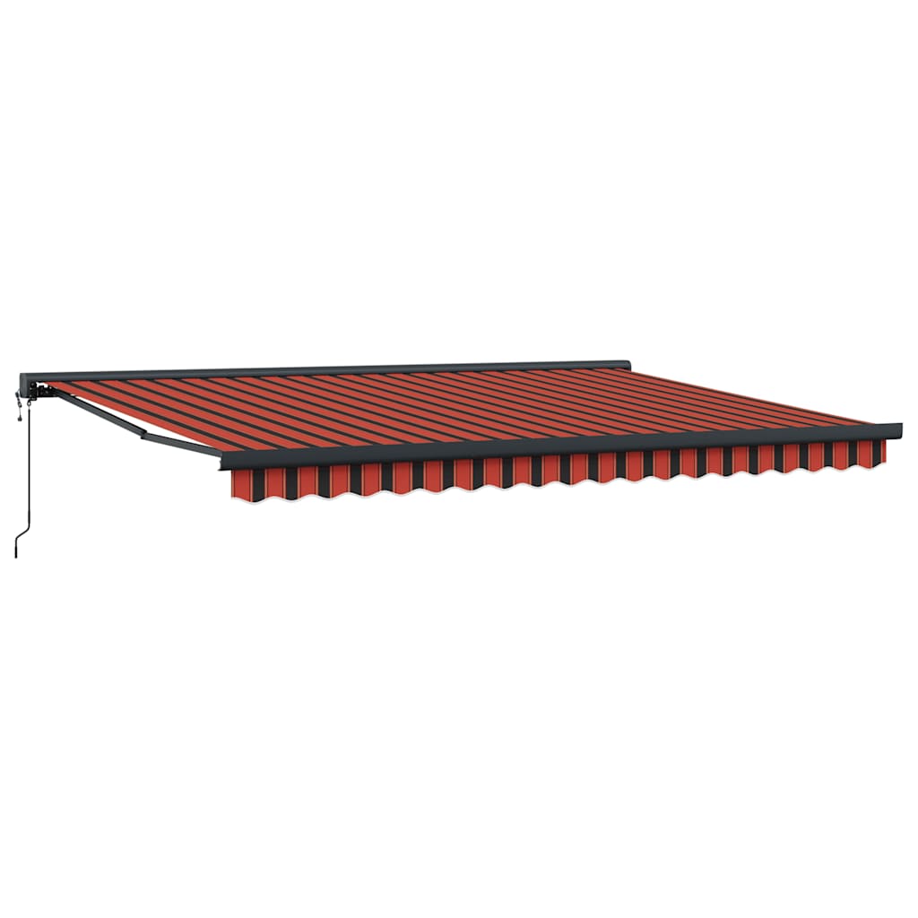 Luifel uittrekbaar 4,5x3 m stof en aluminium oranje en bruin is nu te koop bij PeponiXL, paradijselijk wonen!