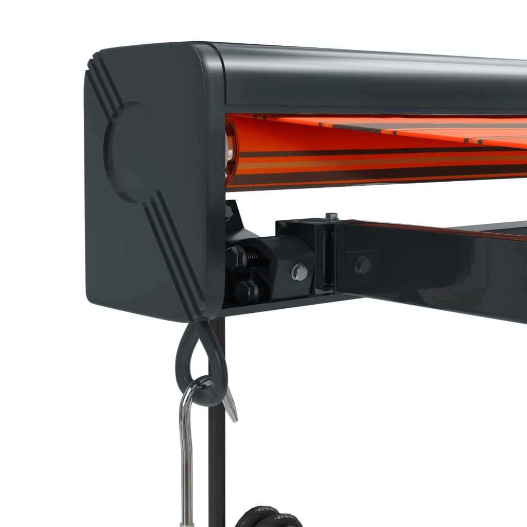 Luifel uittrekbaar 4,5x3 m stof en aluminium oranje en bruin is nu te koop bij PeponiXL, paradijselijk wonen!