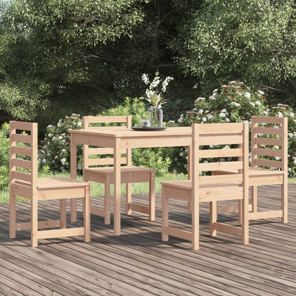 5-delige Tuinset massief grenenhout is nu te koop bij PeponiXL, paradijselijk wonen!