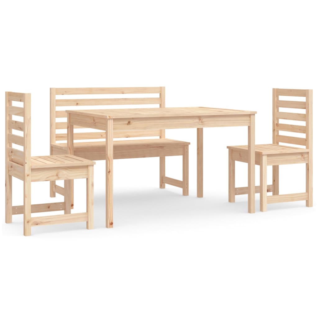 4-delige Tuinset massief teakhout is nu te koop bij PeponiXL, paradijselijk wonen!