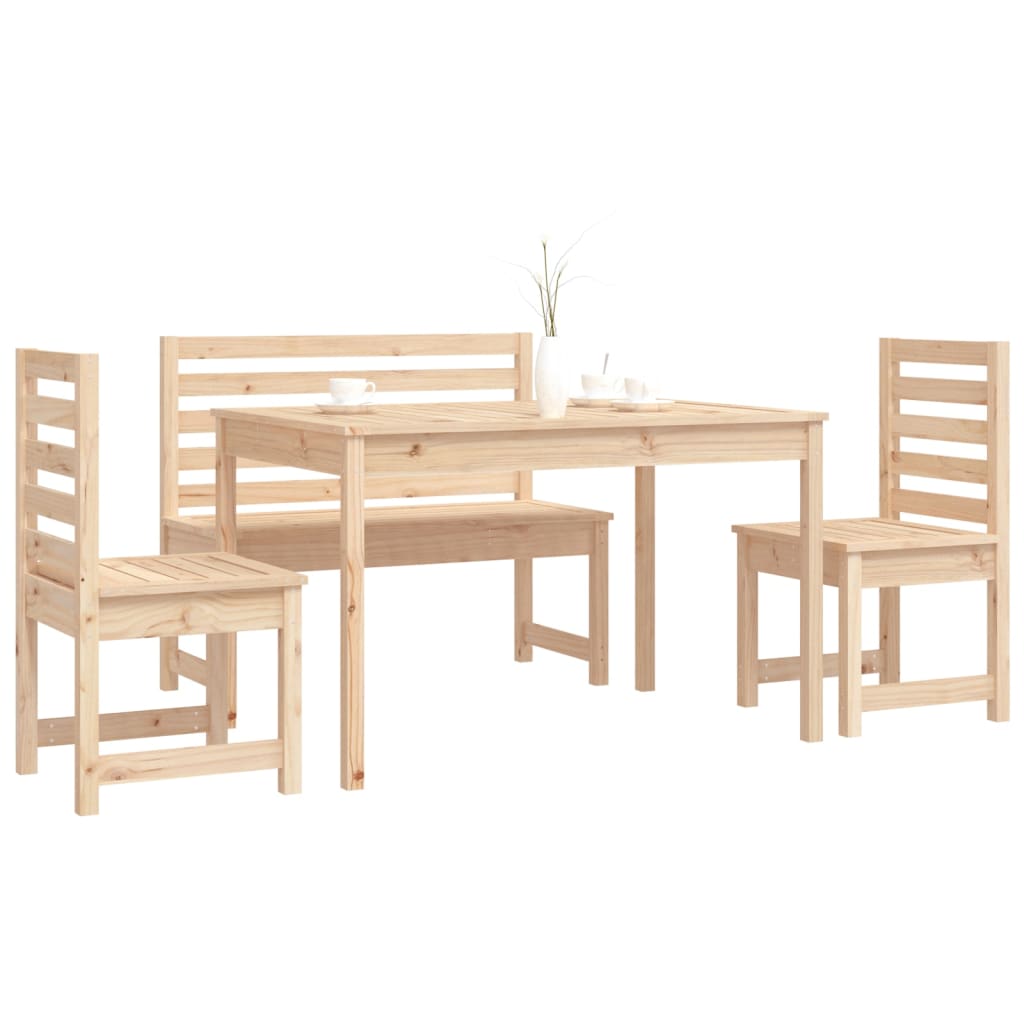 4-delige Tuinset massief teakhout is nu te koop bij PeponiXL, paradijselijk wonen!