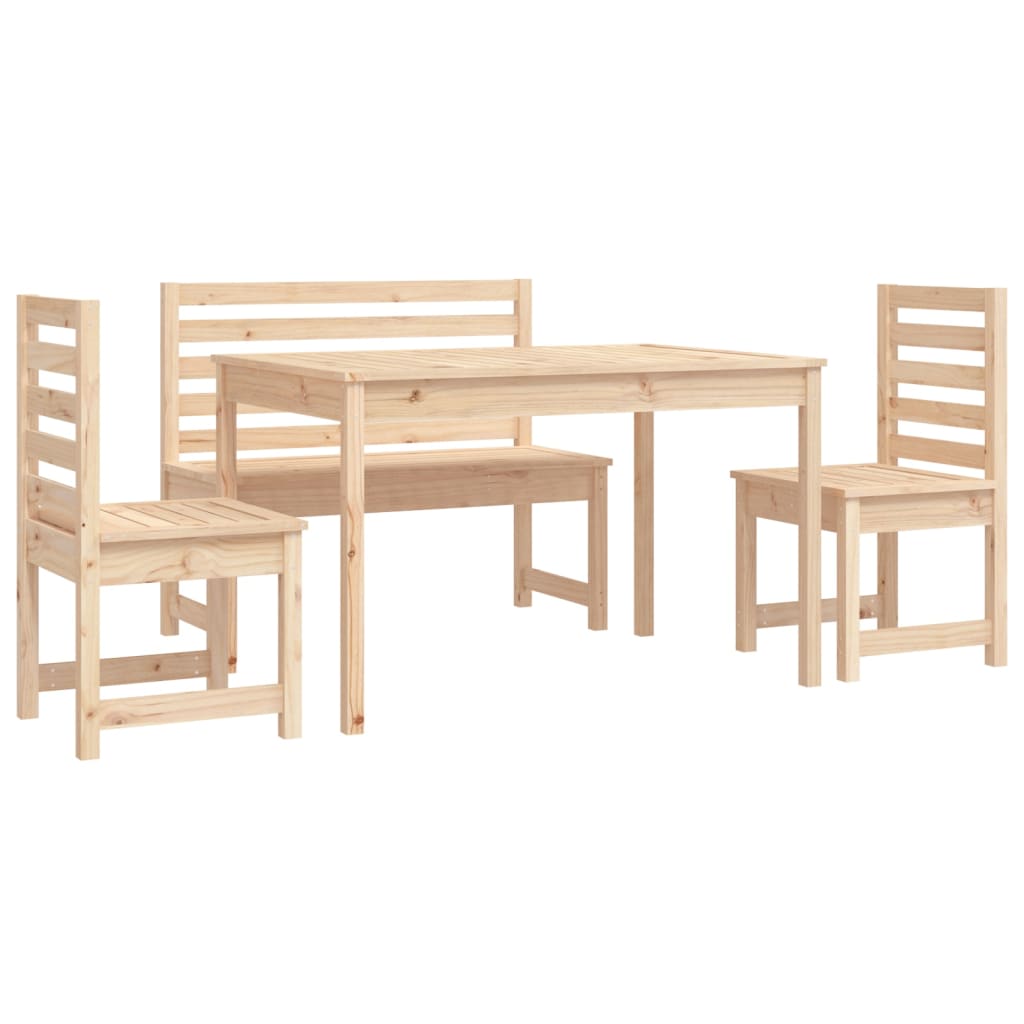 4-delige Tuinset massief teakhout is nu te koop bij PeponiXL, paradijselijk wonen!
