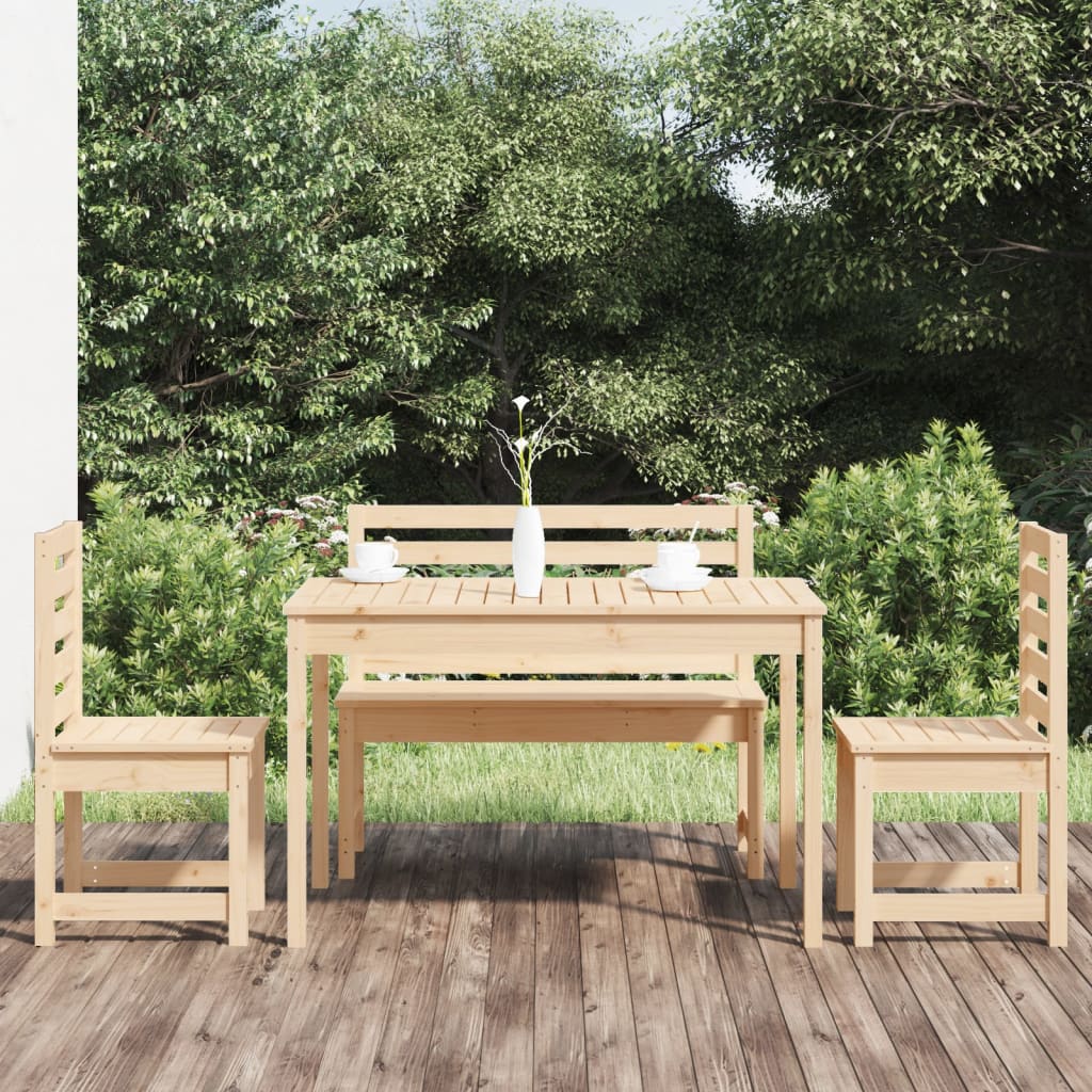 4-delige Tuinset massief teakhout is nu te koop bij PeponiXL, paradijselijk wonen!