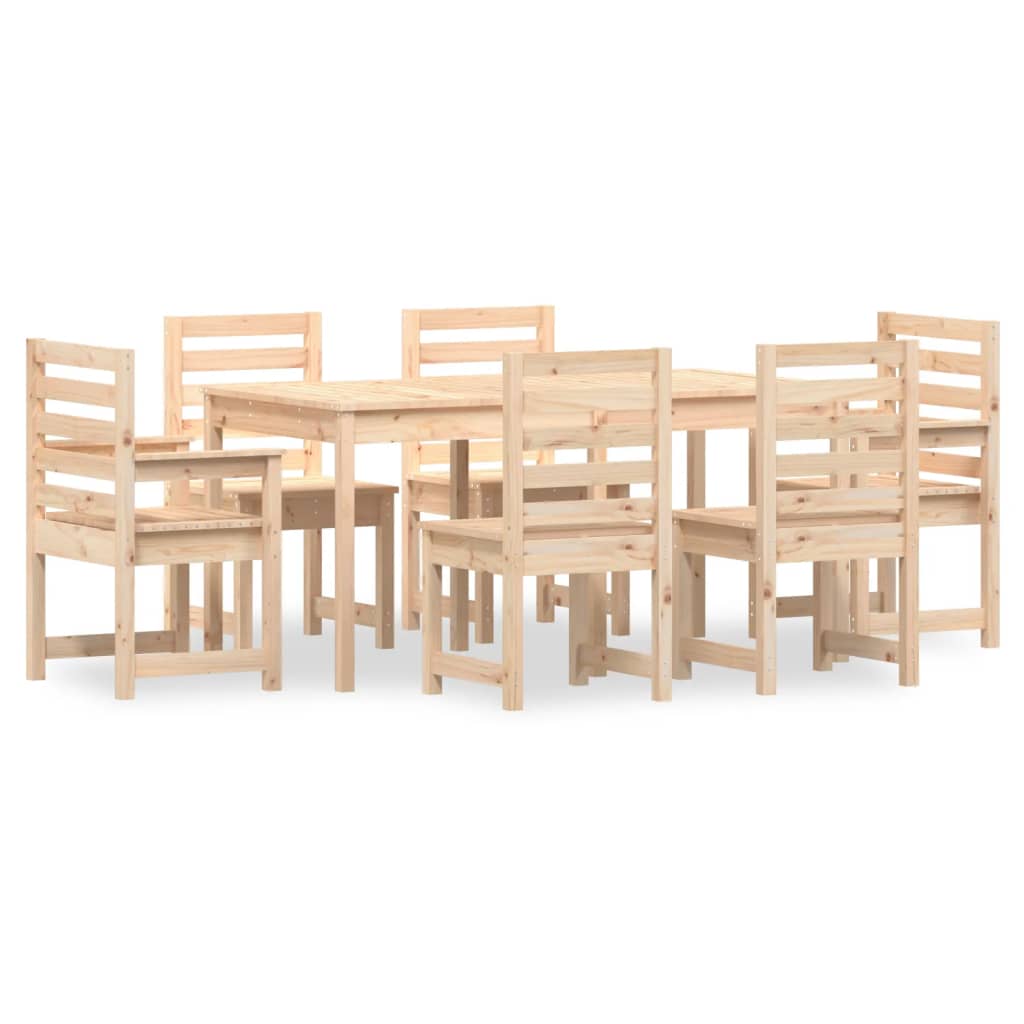 7-delige Tuinset massief grenenhout is nu te koop bij PeponiXL, paradijselijk wonen!