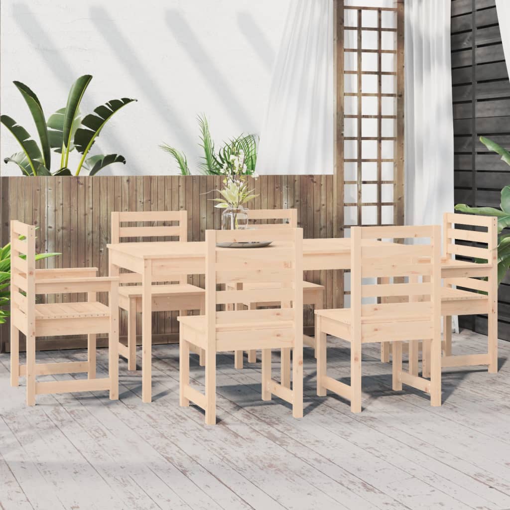7-delige Tuinset massief grenenhout is nu te koop bij PeponiXL, paradijselijk wonen!