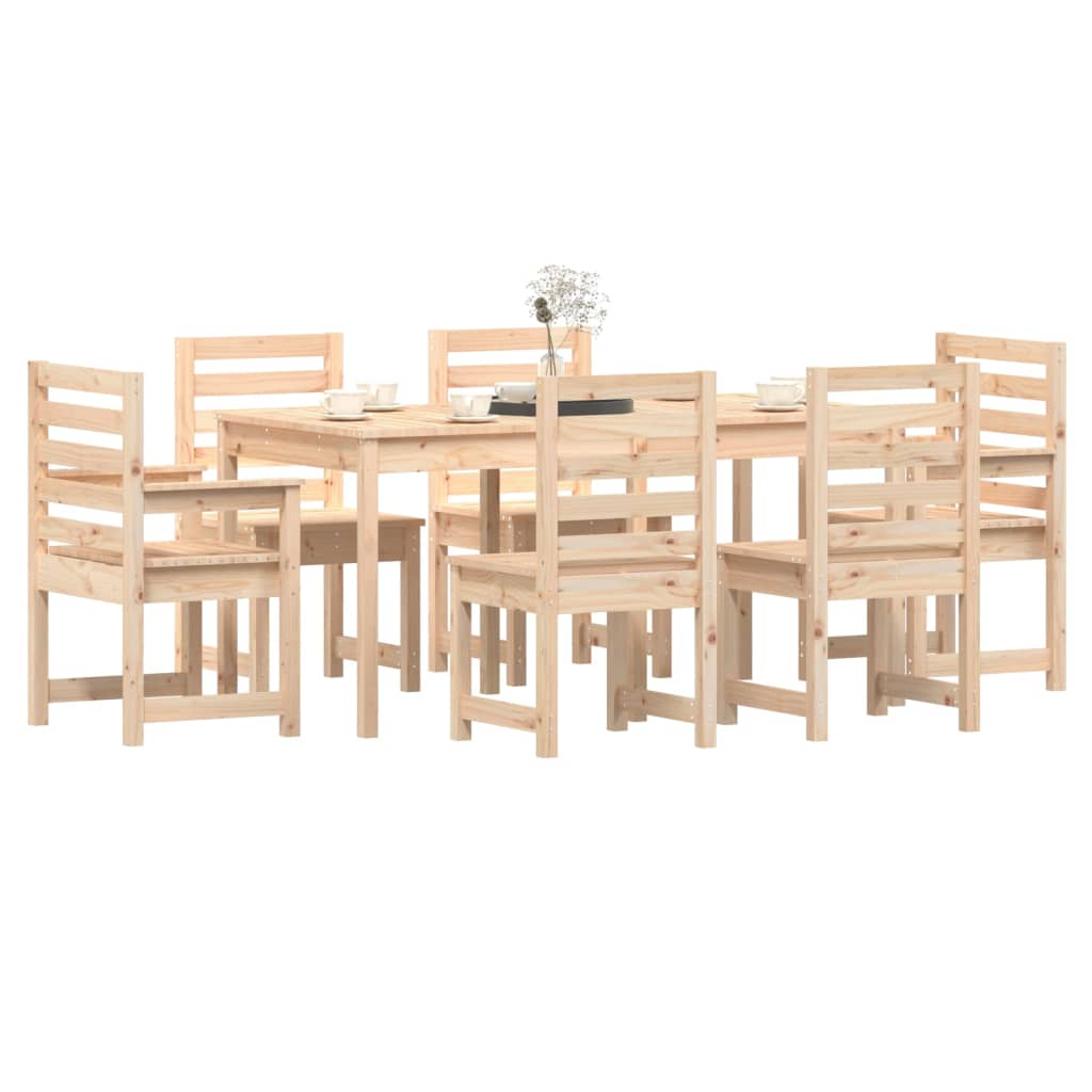 7-delige Tuinset massief grenenhout is nu te koop bij PeponiXL, paradijselijk wonen!