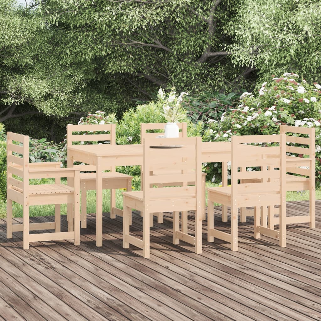 7-delige Tuinset massief grenenhout is nu te koop bij PeponiXL, paradijselijk wonen!