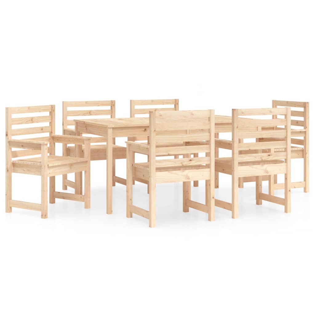 7-delige Tuinset massief grenenhout is nu te koop bij PeponiXL, paradijselijk wonen!