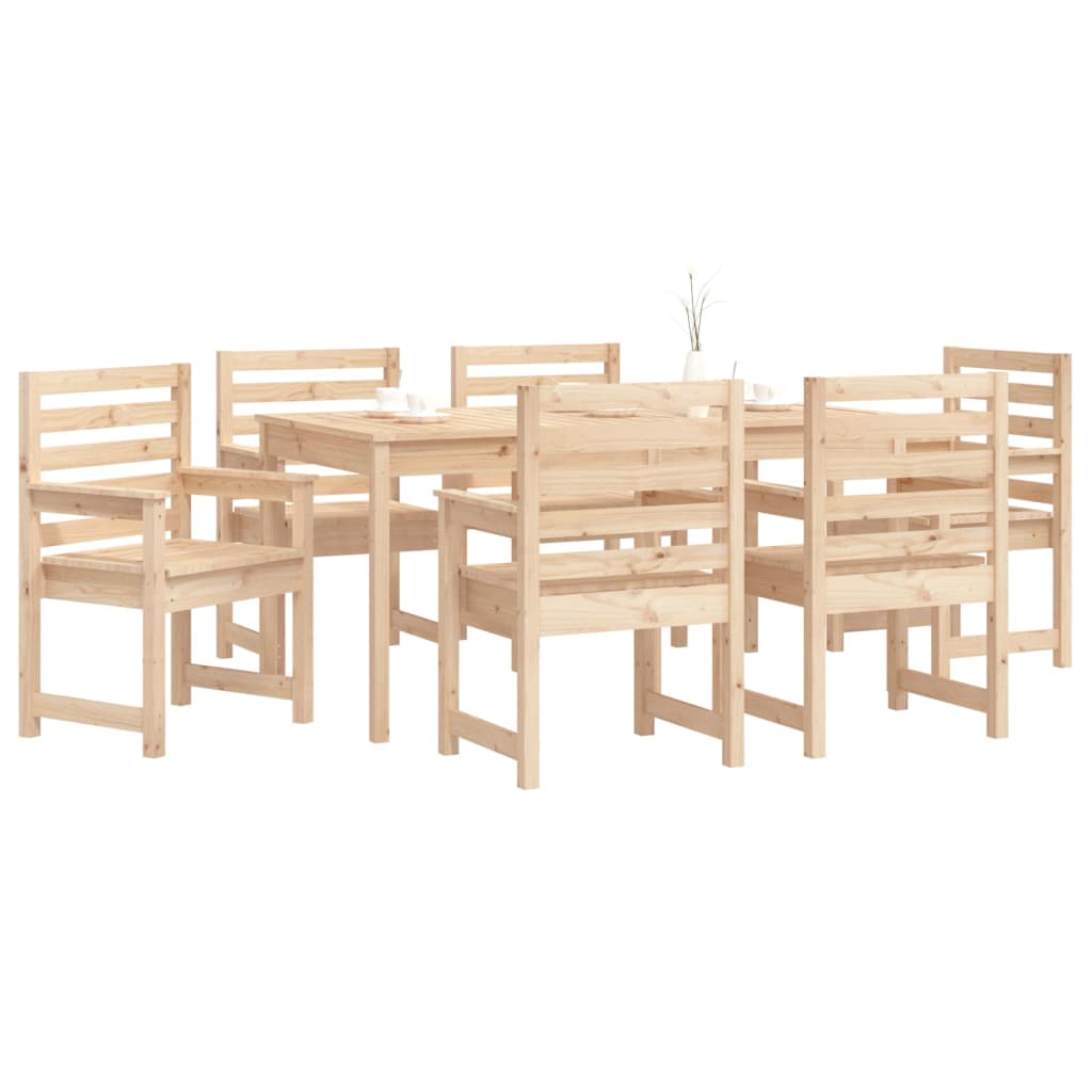 7-delige Tuinset massief grenenhout is nu te koop bij PeponiXL, paradijselijk wonen!