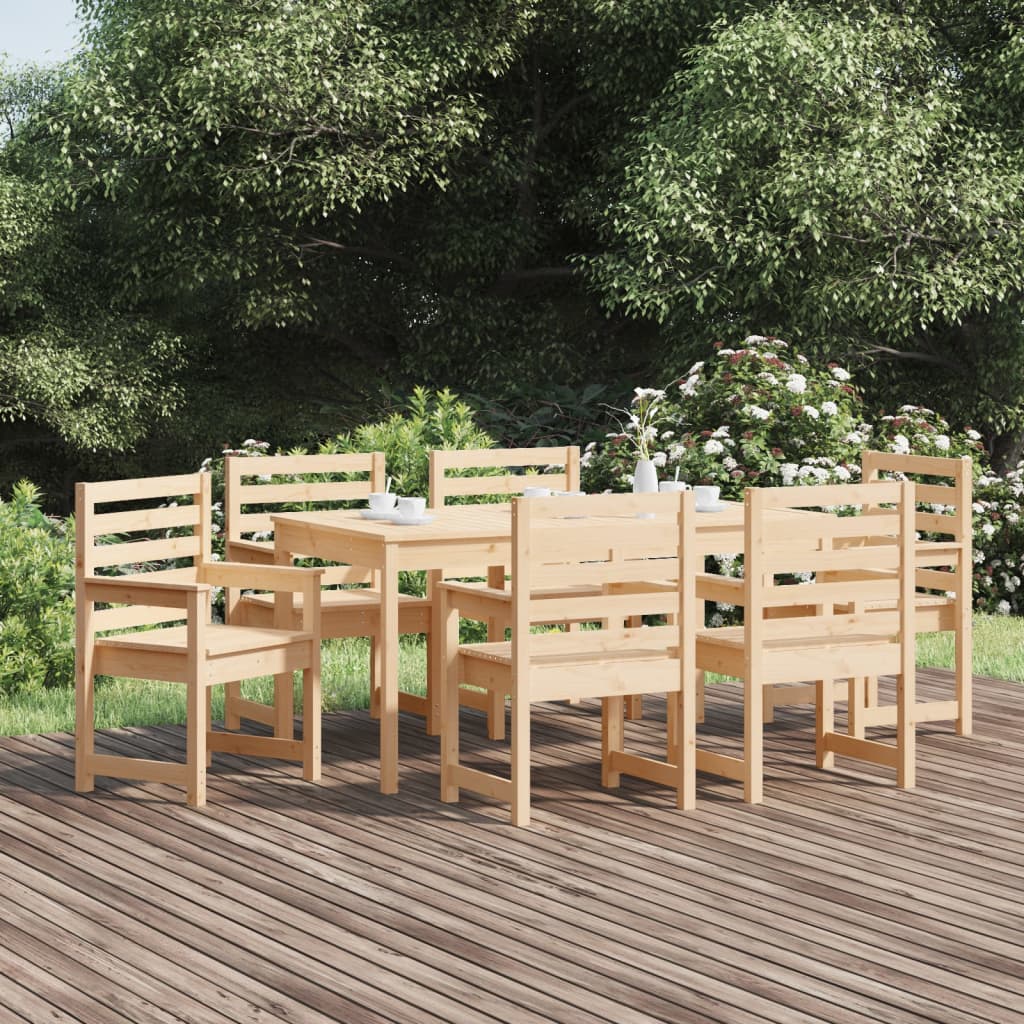 7-delige Tuinset massief grenenhout is nu te koop bij PeponiXL, paradijselijk wonen!