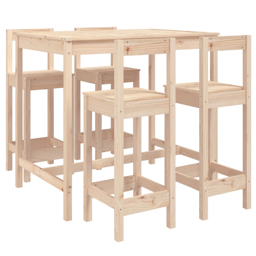 5-delige Barset massief grenenhout is nu te koop bij PeponiXL, paradijselijk wonen!