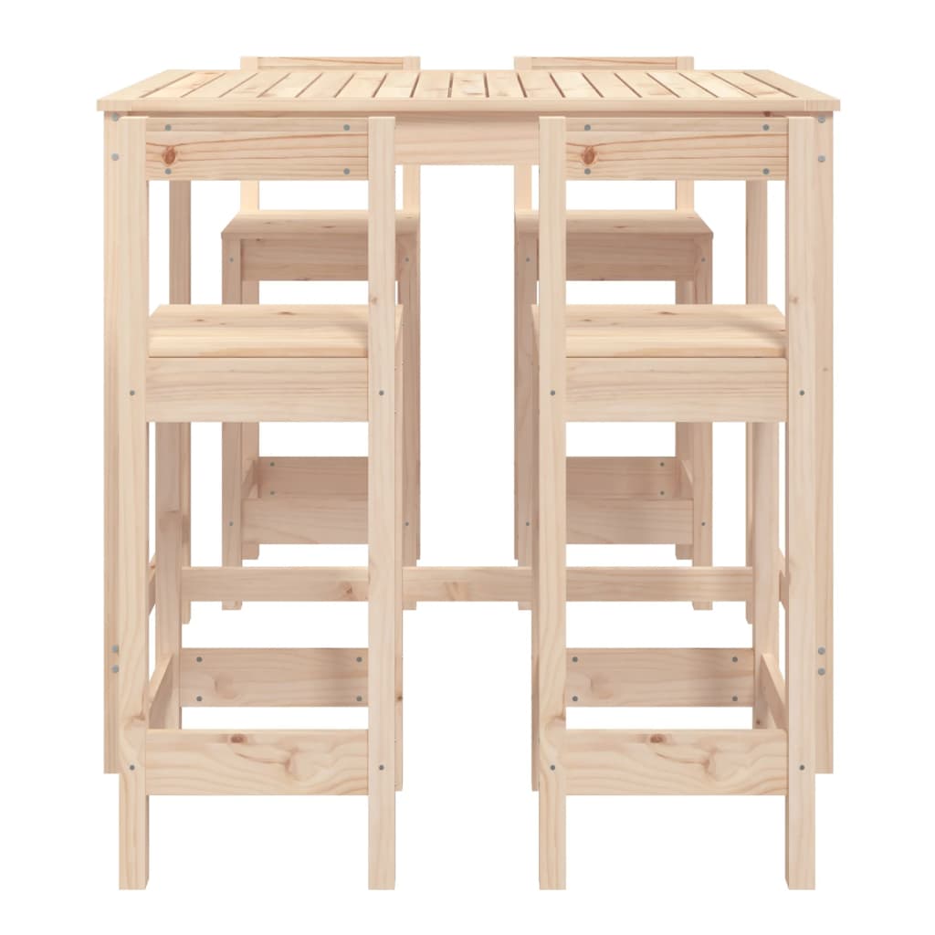 5-delige Barset massief grenenhout is nu te koop bij PeponiXL, paradijselijk wonen!