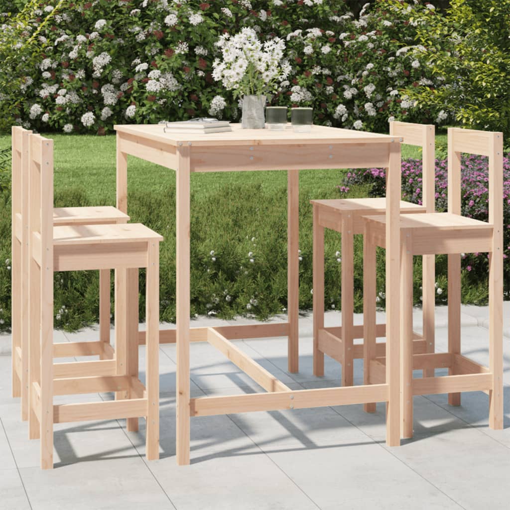 5-delige Barset massief grenenhout is nu te koop bij PeponiXL, paradijselijk wonen!