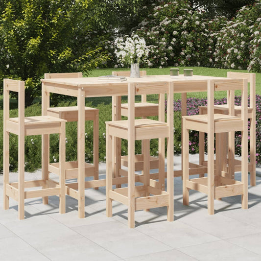 7-delige Barset massief grenenhout is nu te koop bij PeponiXL, paradijselijk wonen!